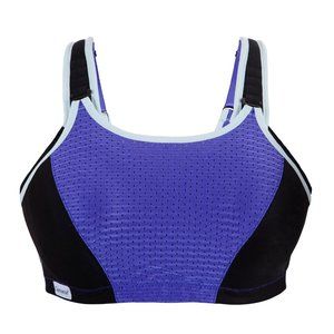 Glamorise SPORT Bra 46D (DOUBLE-LAYER) Wicking (PADDED-STRAPS) Purple NEW Wired